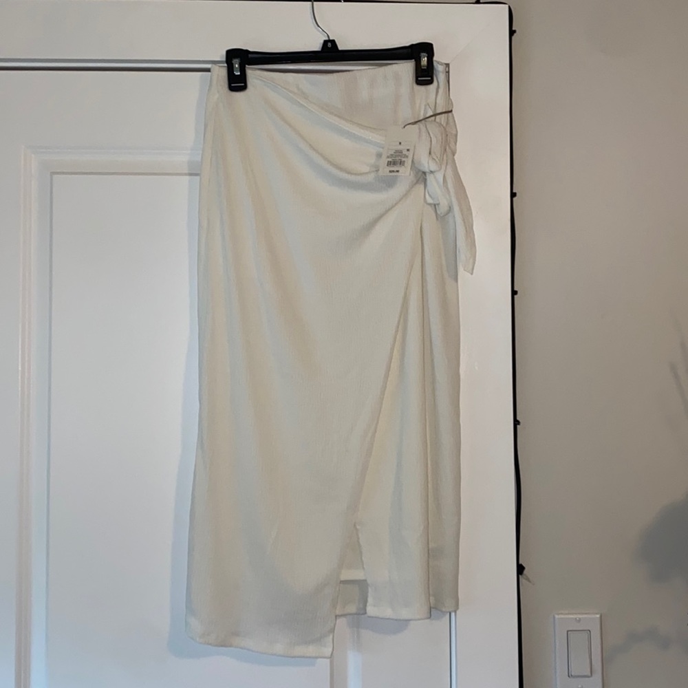 a new day white wrap skirt
